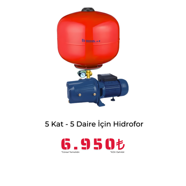 5 Kat 5 Daire İçin Hidrofor