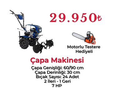 Factor 24 Bıçaklı 7 HP Çapa Makinesi