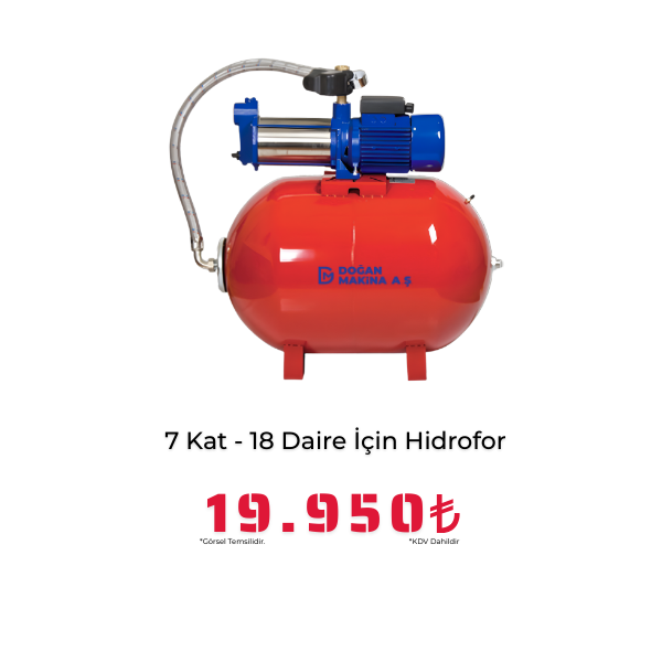 7 Kat 18 Daire İçin Hidrofor